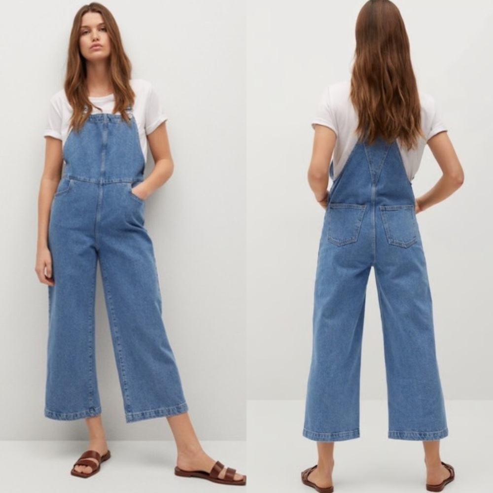 Mango Blue Denim Jumpsuit